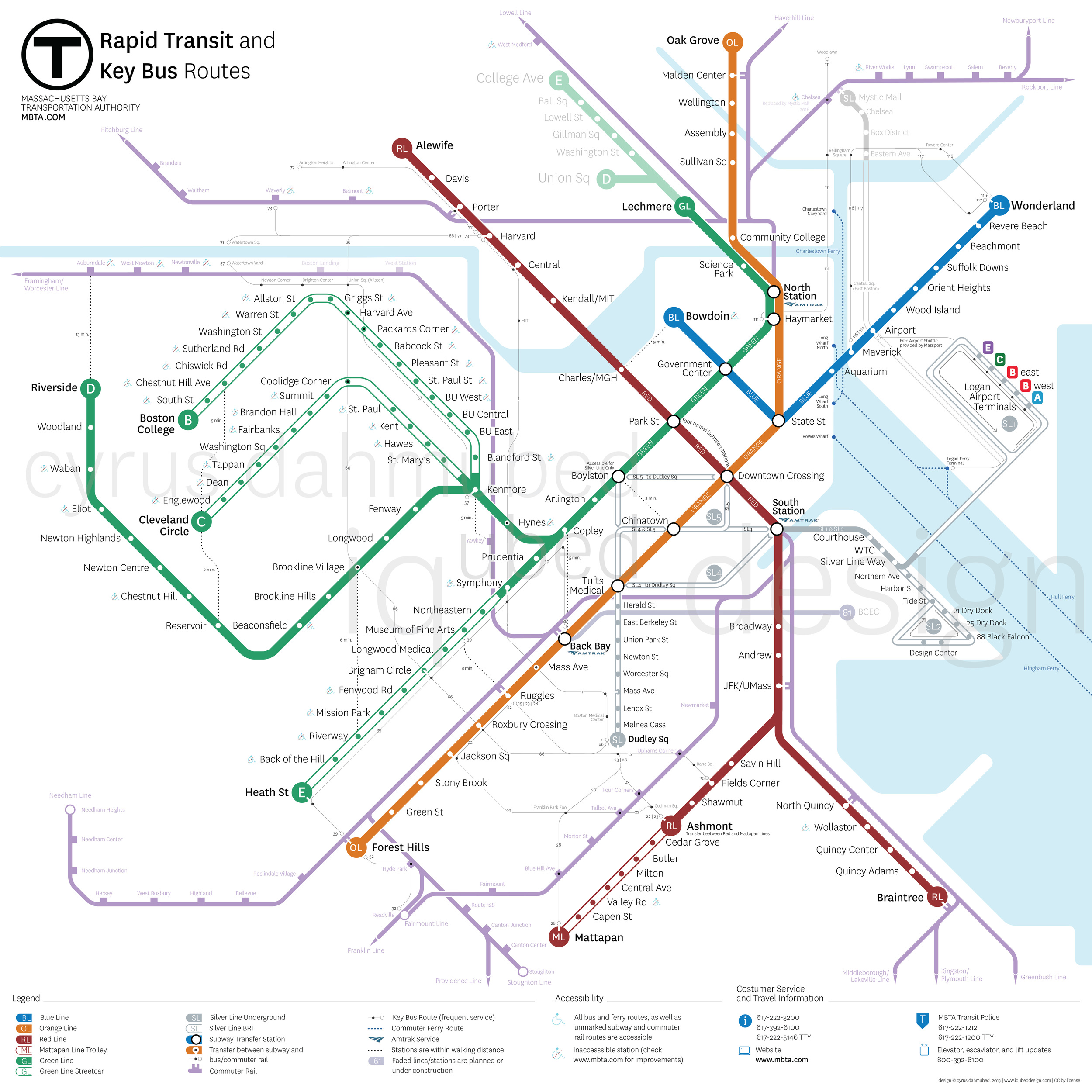 Thanks to preservation efforts, these cultural assets are still intact, which makes boston truly unique as one of the few places in america to experience the actual sites and learn the history they tell while walking through. Mbta Map Proposal Cyrus Dahmubed Works