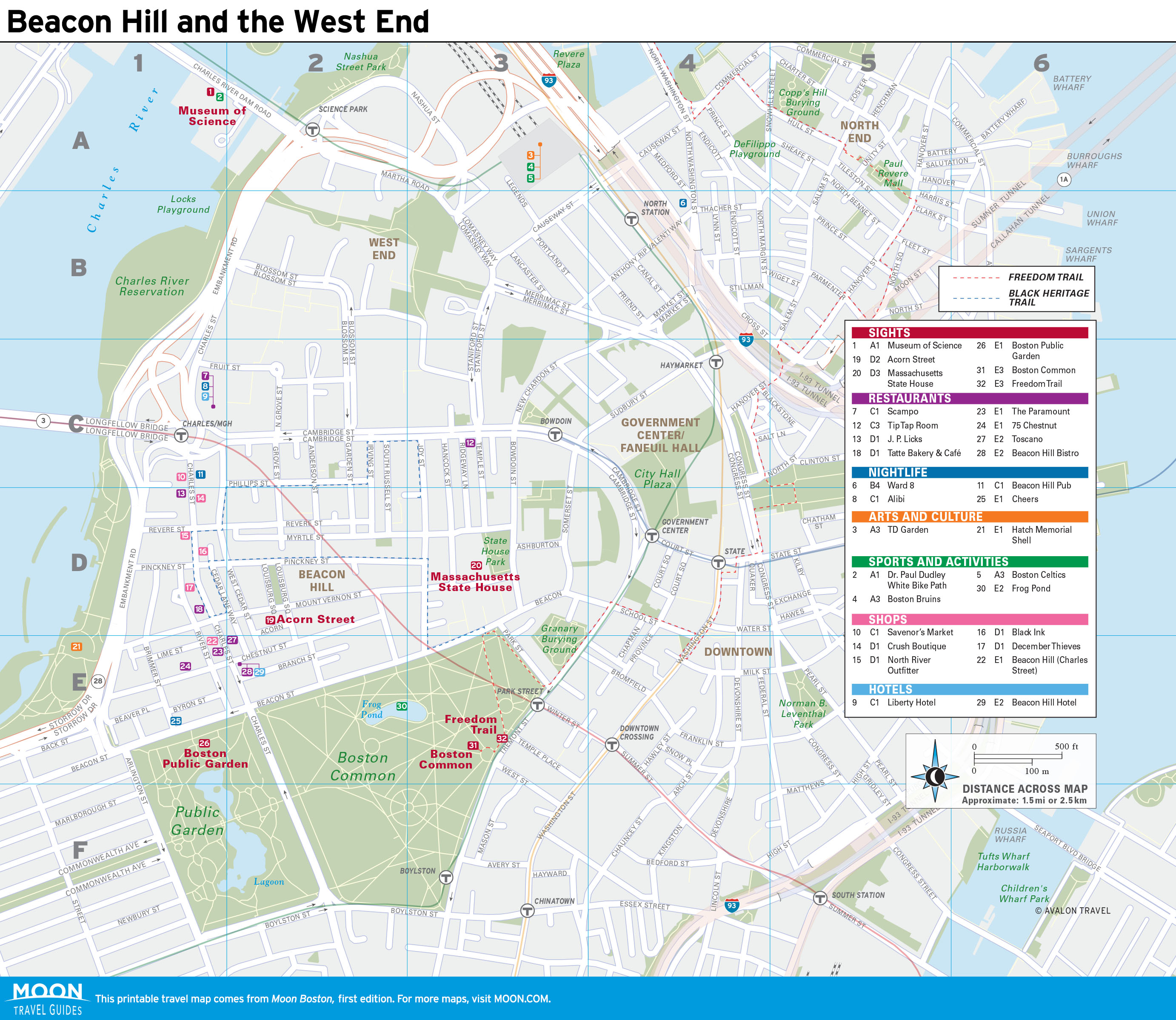Freedom trail google map freedom trail pdf map. Walk The Freedom Trail On A Self Guided Tour Moon Travel Guides