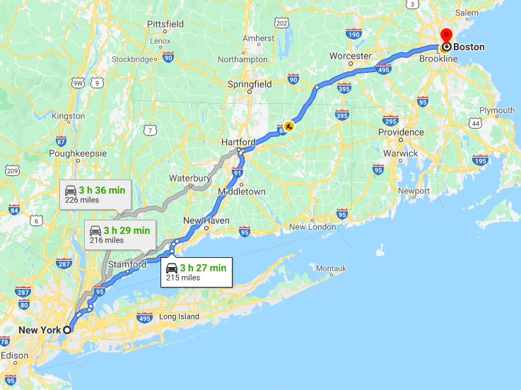 Being from mit and a scientist, i started to wonder about trends in traffic and the travel times along the various highways i use. City To City Ground Travel From Nyc To Boston Philadelphia And Dc